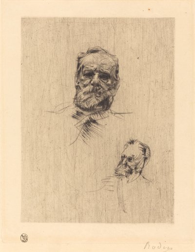 Victor Hugo, DeFace, 1886. od Auguste Rodin
