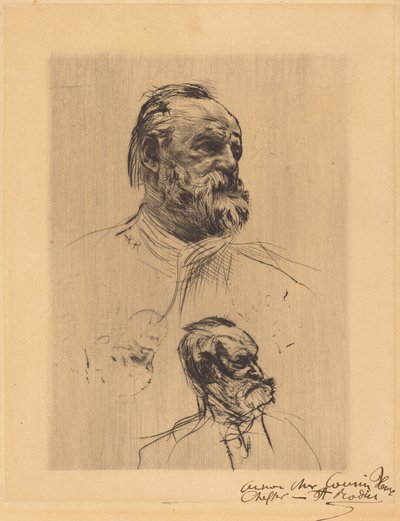 Victor Hugo, pohled ze tří čtvrtin od Auguste Rodin