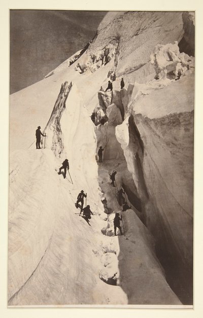 Mont Blanc, The Crevasse od Auguste Rosalie Bisson