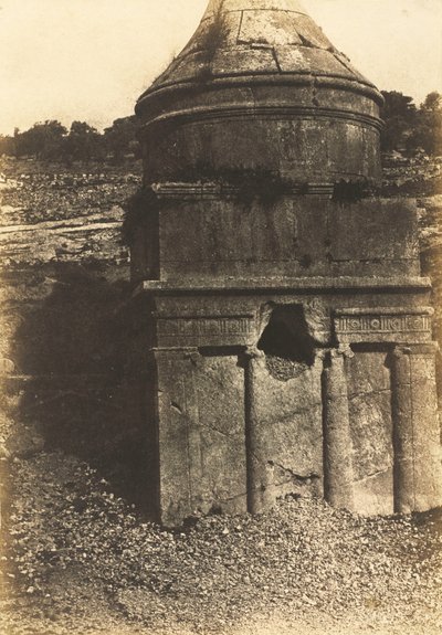 Abšalomův hrob, Údolí Kidron, Jeruzalém, 1854 (foto) od Auguste Salzmann