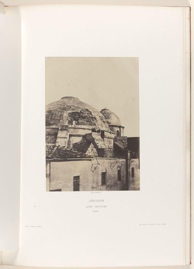 Kopule kostela Božího hrobu v Jeruzalémě Jeruzalém. Saint Sepulcre. Coupole (název na objektu) od Auguste Salzmann