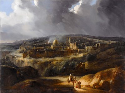 Pohled na Jeruzalém z hory Jozafat od Auguste de Forbin