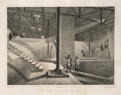 Část oblouku a kovová střecha Z: Stavba katedrály svatého Izáka, 1845 od Auguste de Montferrand