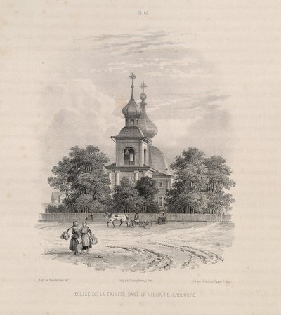 Kostel Nejsvětější Trojice v Petrohradě Od: Stavba katedrály svatého Izáka, 1845 od Auguste de Montferrand