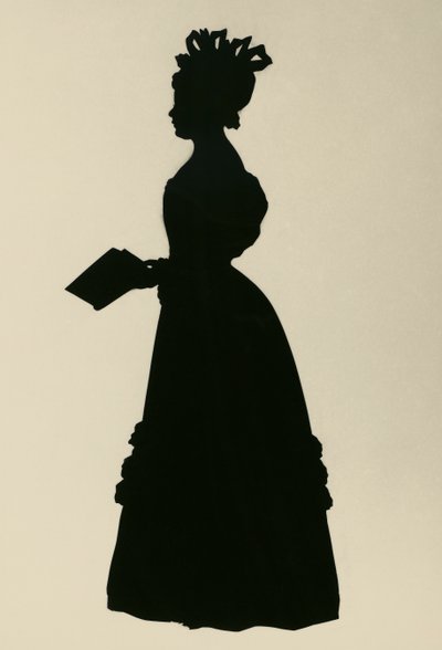 Silueta Susan Edmonstone Ferrier, zvané Susan Ferrier (1782-1854), skotský romanopisec, asi 1830, od Augustina Edouarta (1789-1861) od Augustin Amant Constant Fidele Edouart