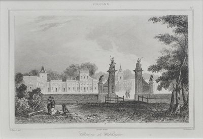 Pohled na palác Wilanów, 1840 od Augustin François Lemaiand#770tre