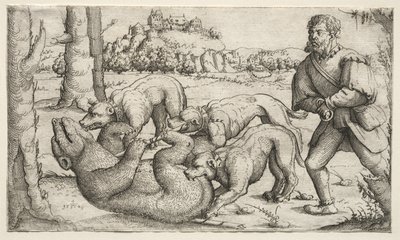 Lov na medvěda od Augustin Hirschvogel