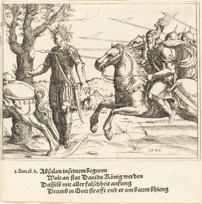 Absalom zabitý Joabem, 1548. od Augustin Hirschvogel
