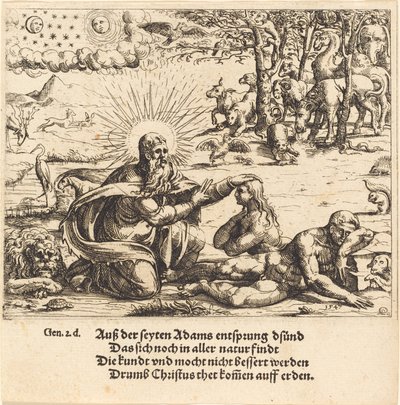 Stvoření Evy, 1547. od Augustin Hirschvogel
