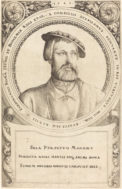 Doktor Stephen Schwartz, 1548. od Augustin Hirschvogel