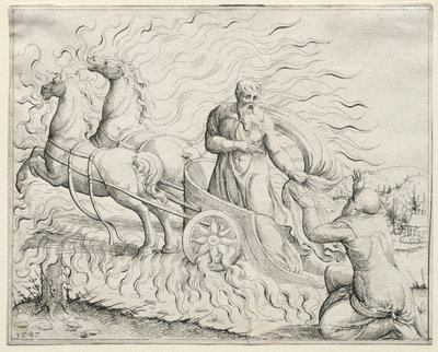 Eliáš vystupuje do nebe, 1547. od Augustin Hirschvogel
