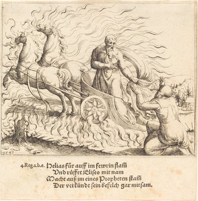 Eliáš je vzat do nebe, 1547. od Augustin Hirschvogel