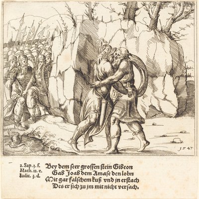 Joab zradí Abnera, 1547. od Augustin Hirschvogel