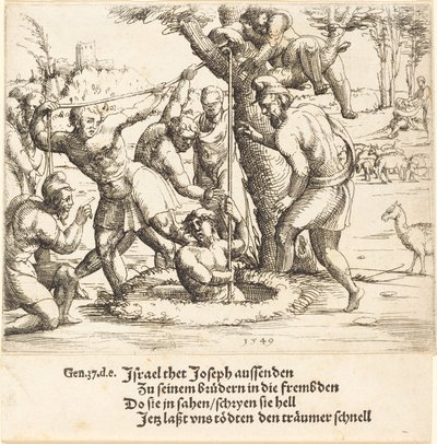 Josef hozen do studny od Augustin Hirschvogel