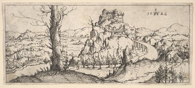 Krajina s vysokými skalami a pevnostmi, 1546. od Augustin Hirschvogel