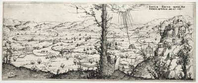Krajina s konverzí saulus, 1545. od Augustin Hirschvogel