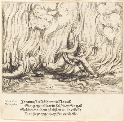 Nadab a Abihu, 1549. od Augustin Hirschvogel