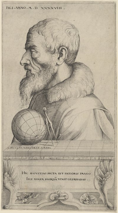 Autoportrét, 1548 od Augustin Hirschvogel