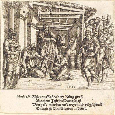 Klanění tří králů, 1548. od Augustin Hirschvogel