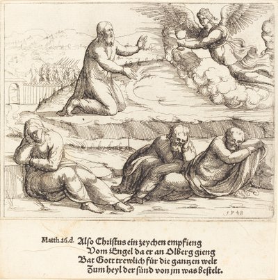 Agónie v zahradě, 1548. od Augustin Hirschvogel