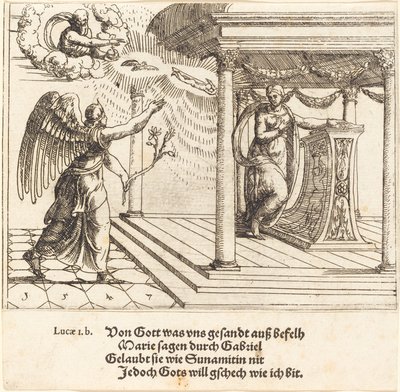 Zvěstování od Augustin Hirschvogel