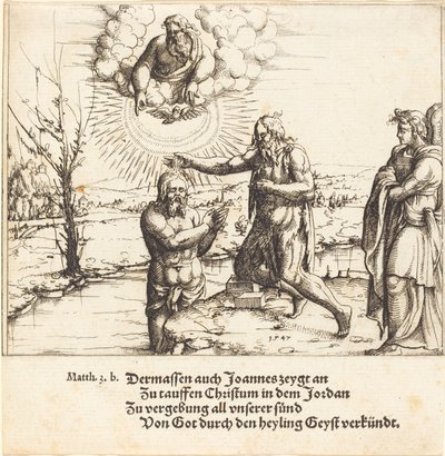 Křest Krista, 1547. od Augustin Hirschvogel