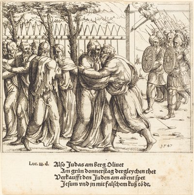 Jidášův polibek. od Augustin Hirschvogel