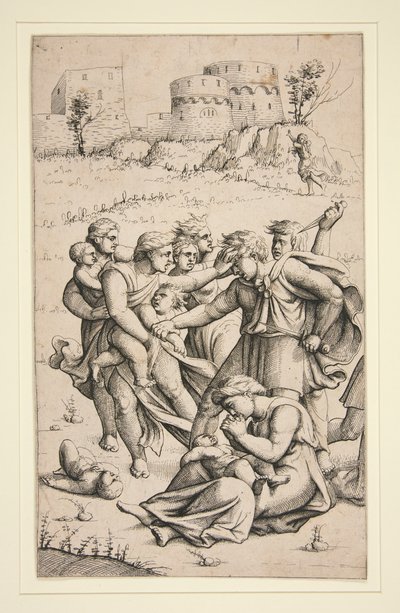 The Massacre of the Innocents (střední list ze série 3 listů) od Augustin Hirschvogel