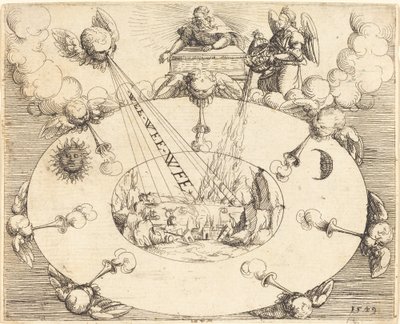 Otevření sedmé pečeti, 1549. od Augustin Hirschvogel