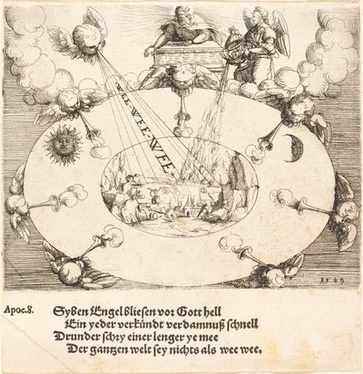 Otevření sedmé pečeti, 1549. od Augustin Hirschvogel