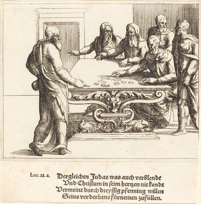 Platba Jidáše. od Augustin Hirschvogel