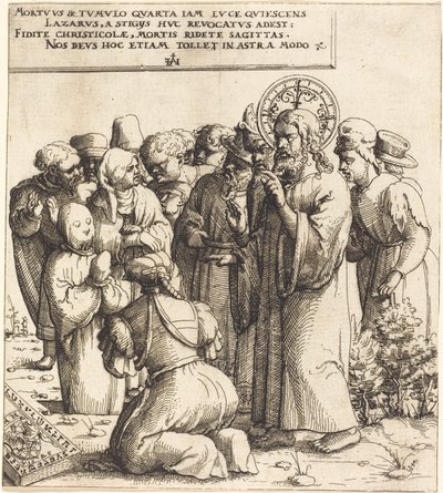 Vzkříšení Lazara, 1545. od Augustin Hirschvogel