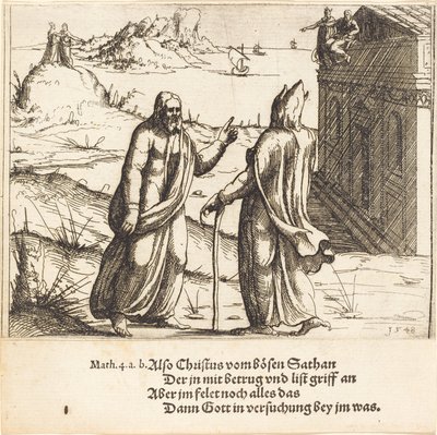 Pokušení Krista, 1548. od Augustin Hirschvogel