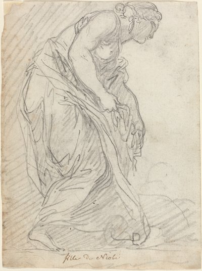 Jedna z dcer Niobe od Augustin Pajou