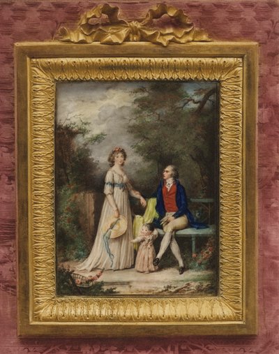 Portrét umělce Augustina Ritta a jeho rodiny od Augustin Ritt
