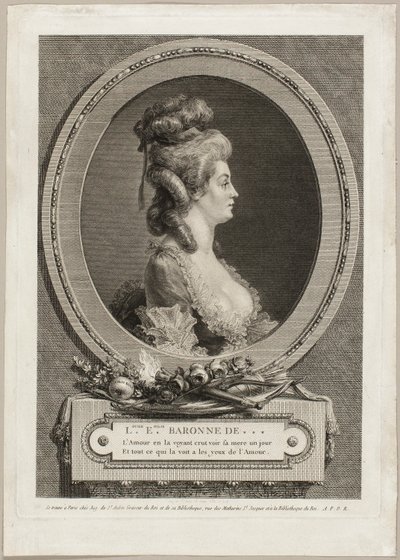 Louise Émilie, baronka z *** Francie od Augustin de Saint-Aubin