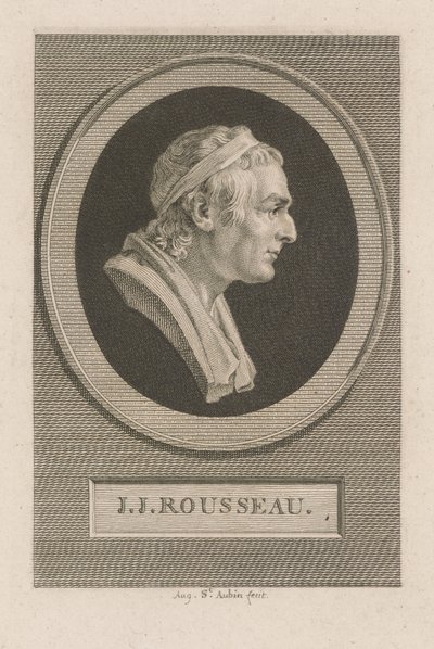 Portrét J. J. Rousseaua od Augustin de Saint-Aubin