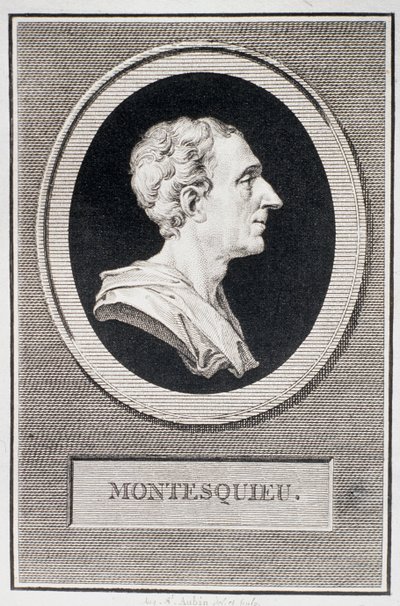 Charles Louis de Secondat, baron de Montesquieu (1689-1755) (rytina) od Augustin de Saint Aubin