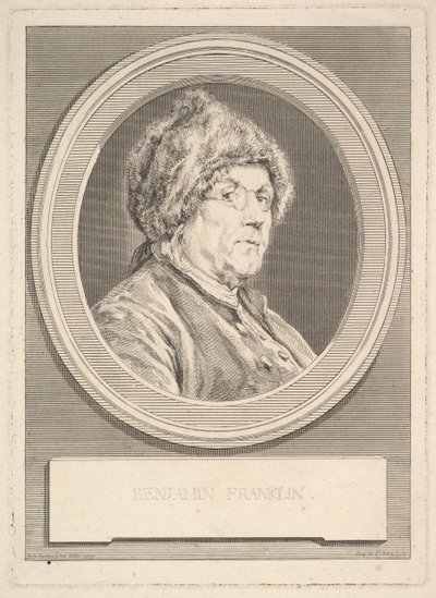 Portrét Benjamina Franklina, 1777. od Augustin de Saint Aubin
