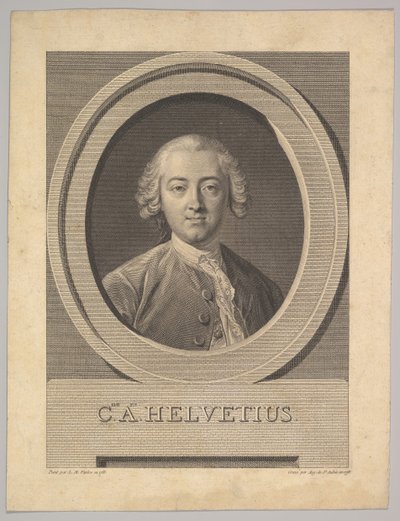 Portrét Clauda Adriena Helvetia 1715-1771, 1772. od Augustin de Saint Aubin