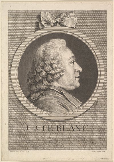 Portrét Jean-Baptiste Le Blanc, 1750. od Augustin de Saint Aubin
