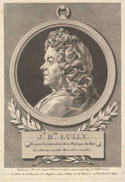 Portrét Jean-Baptiste Lully, 1770. od Augustin de Saint Aubin
