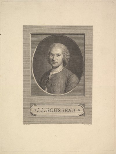 Portrét Jean-Jacques Rousseau, 1777. od Augustin de Saint Aubin