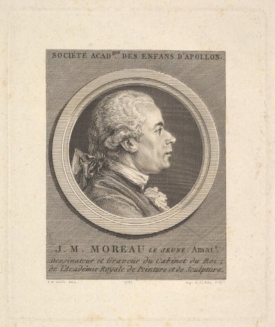 Portrét Jean-Michel Moreau, 1787. od Augustin de Saint Aubin