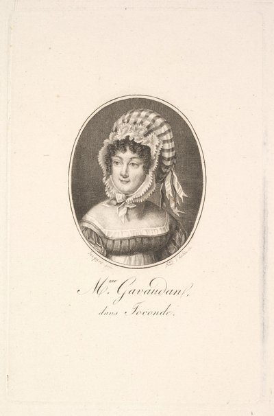 Porträt von Madame Gavaudan von Augustin de Saint Aubin