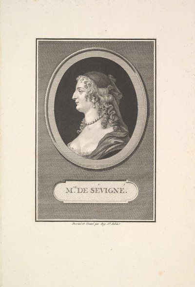 Portrét Marie de Rabutin, Mise de Sévigné, 1802. od Augustin de Saint Aubin