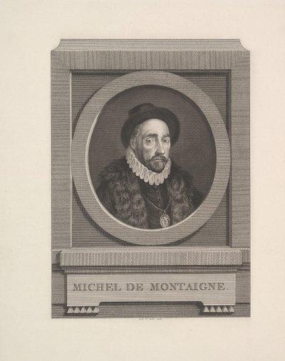 Portrét Michela de Montaigne, 1774. od Augustin de Saint Aubin