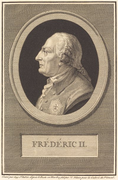 Fridrich II od Augustin de Saint Aubin after Barthelemy Blaise