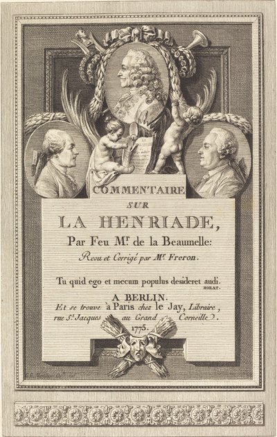 Komentář k Henriade od Augustin de Saint Aubin after Clément Pierre Marillier