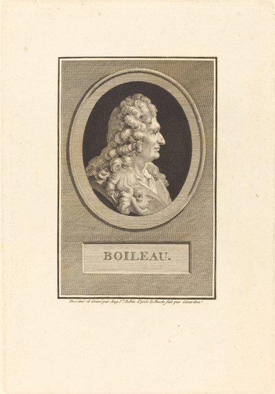 Despreaux-Nicolas Boileau od Augustin de Saint Aubin after François Girardon